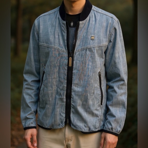 G-STAR Setscale Overshirt Full Zip Unlined L/S Jacket Zip Pockets Size Large - Picture 11 of 11